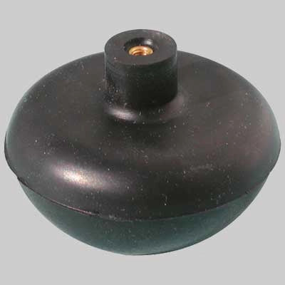 SFERA IN GOMMA CON NOTTOLINO OTTONE  mm 64,5     MADE IN ITALY