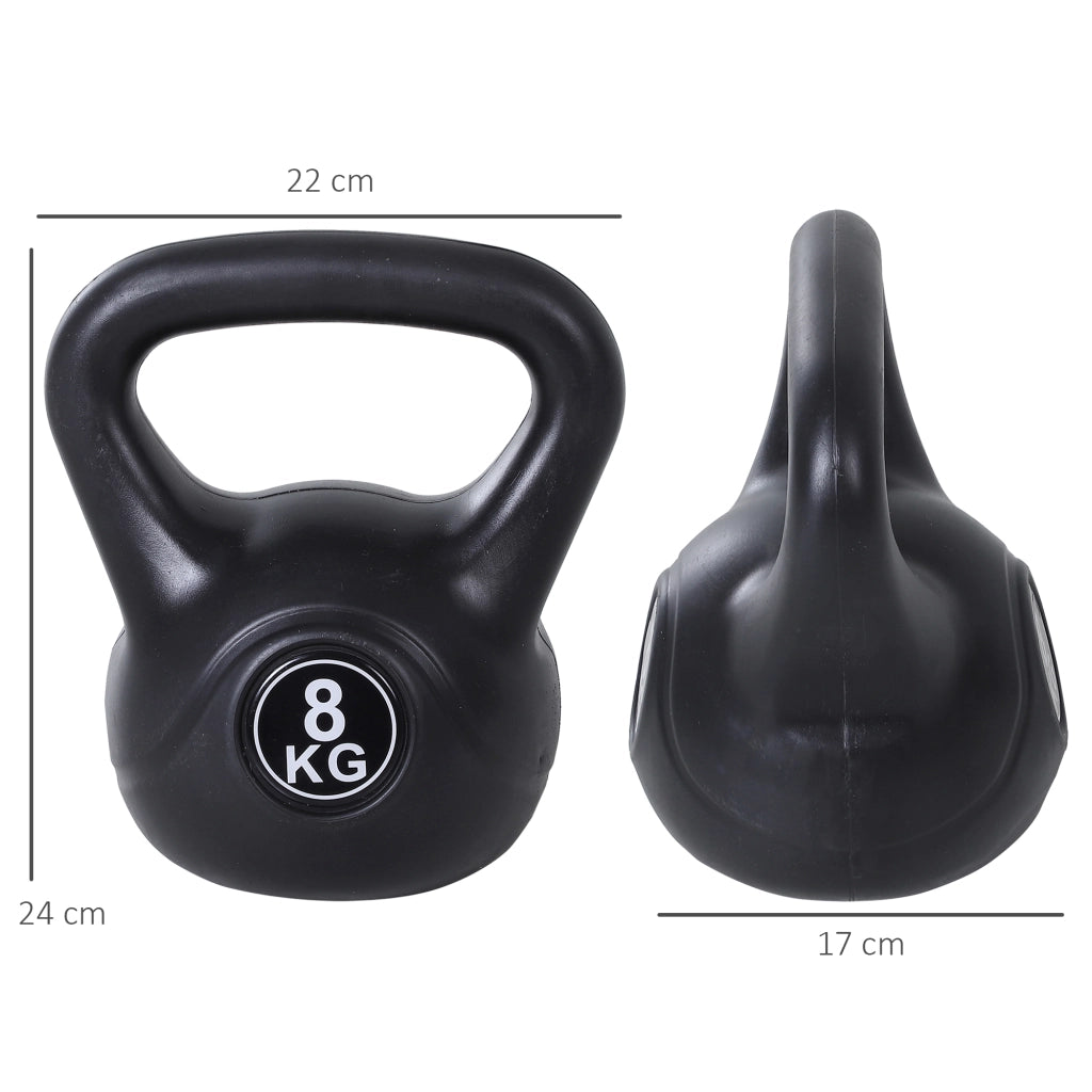 Kettlebell 8 kg ¨C zephmum ¨C nero con sabbia