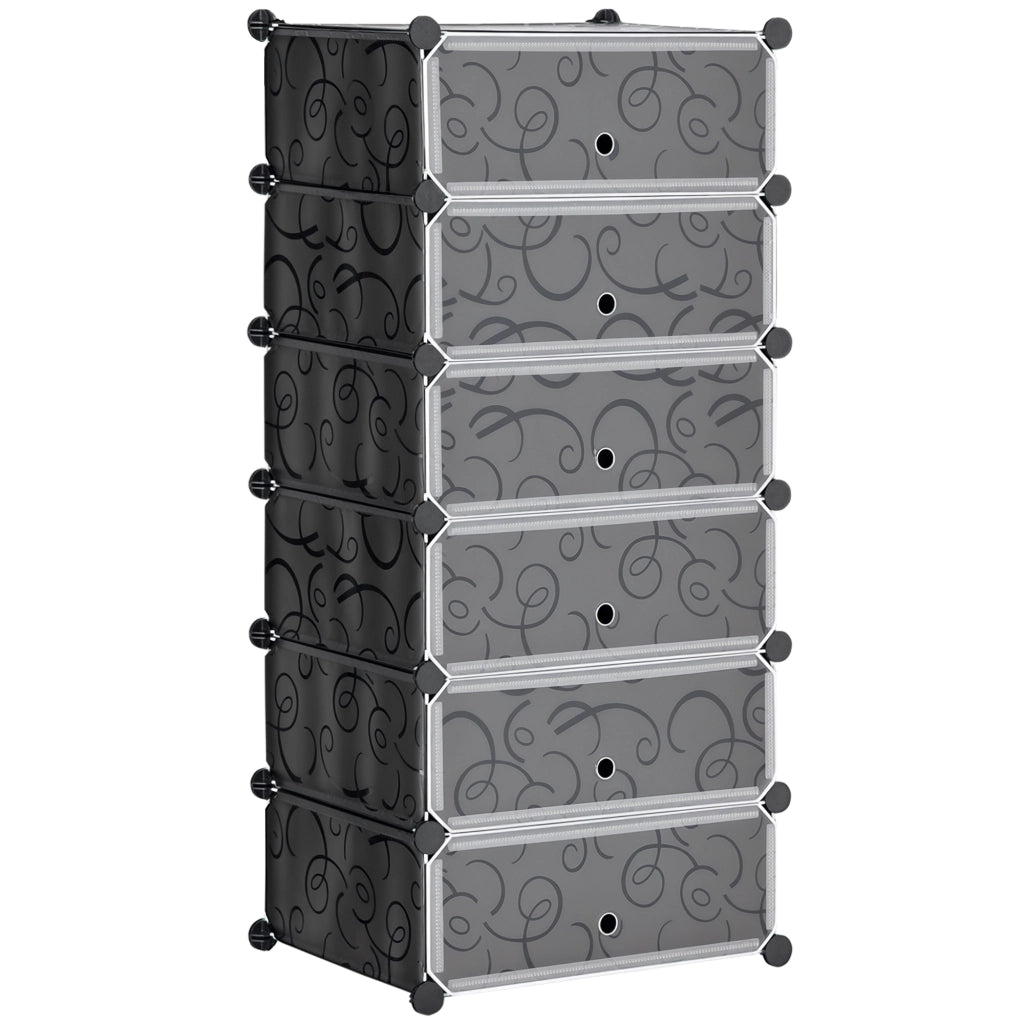 Mobile contenitore modulare 6 cubi scarpe ¨C Minimal ¨C nero