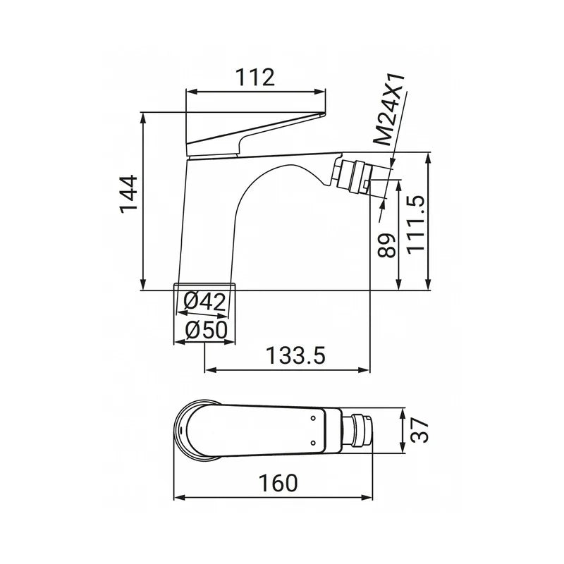 Miscelatore Bidet Serie Lando Cromato