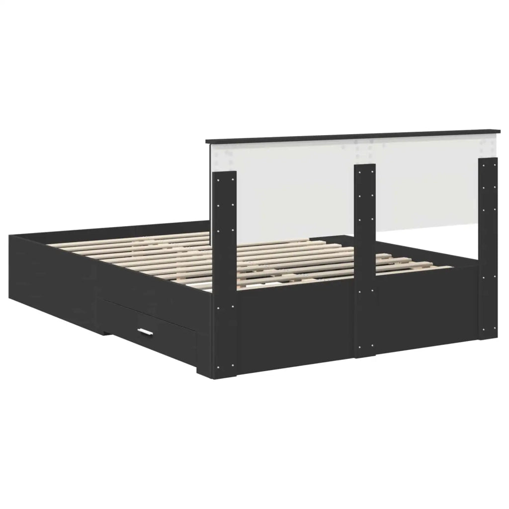 Struttura del letto Nero 135 x 190 cm Legno multistrato 3410905
