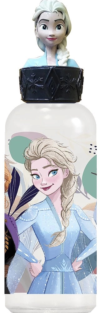 Borraccia 3D Originale Disney Frozen da 560 ml con coperchio decorato.