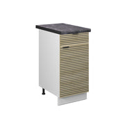 Mobiletto base per cucina Fame-Line Pannello in quercia/Bianco 40 cm, PL Antracite Vicco