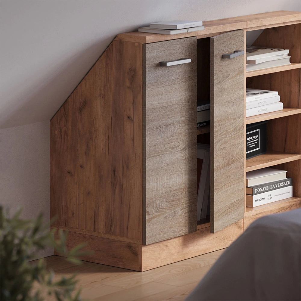 Mobile sottotetto Rion Sonoma/Rovere dorato con 2 porte Vicco