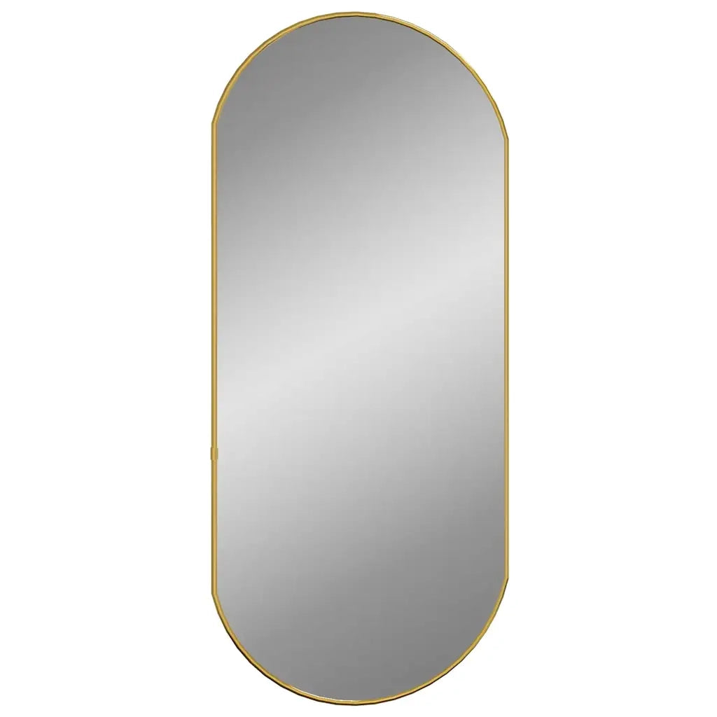 Specchio da Parete | Specchio decorativo Dorato 80x35 cm Ovale