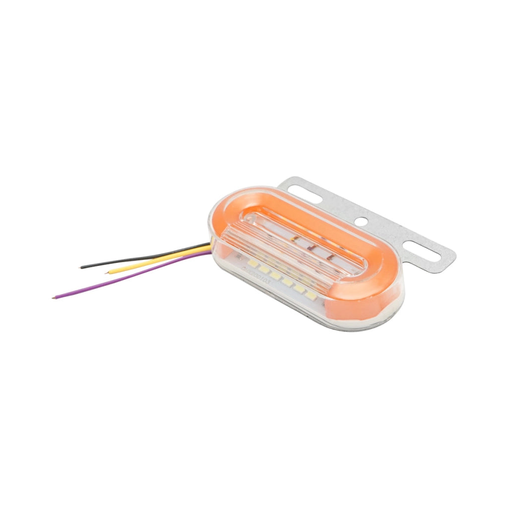 Lampada laterale  con LED, 12-24V, gialla-bianca, Breckner Germany