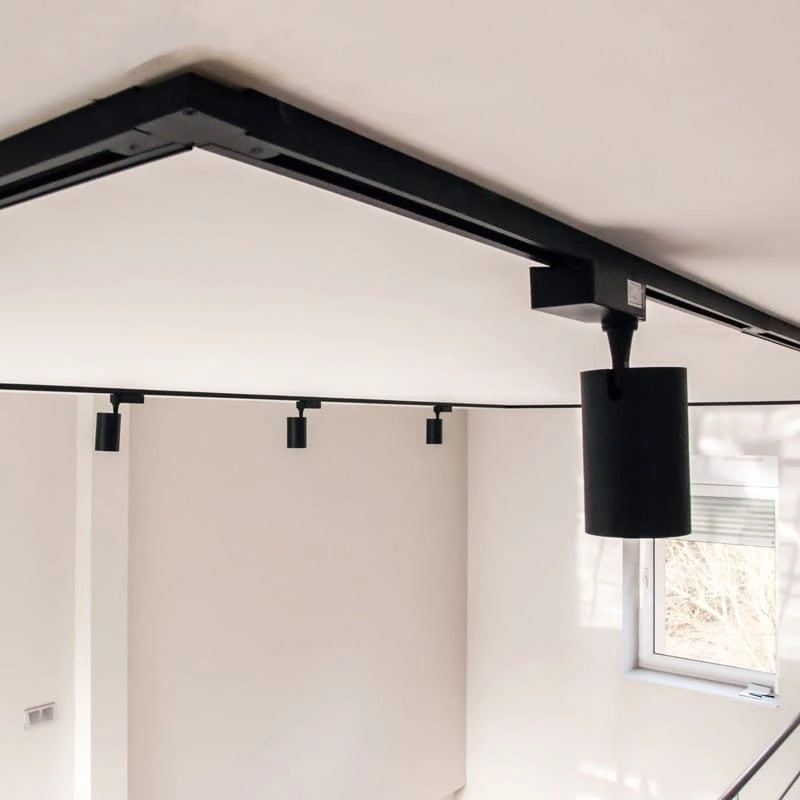 Kit binario X-Line nero 4 faretti LED 15W 2x1m DPM