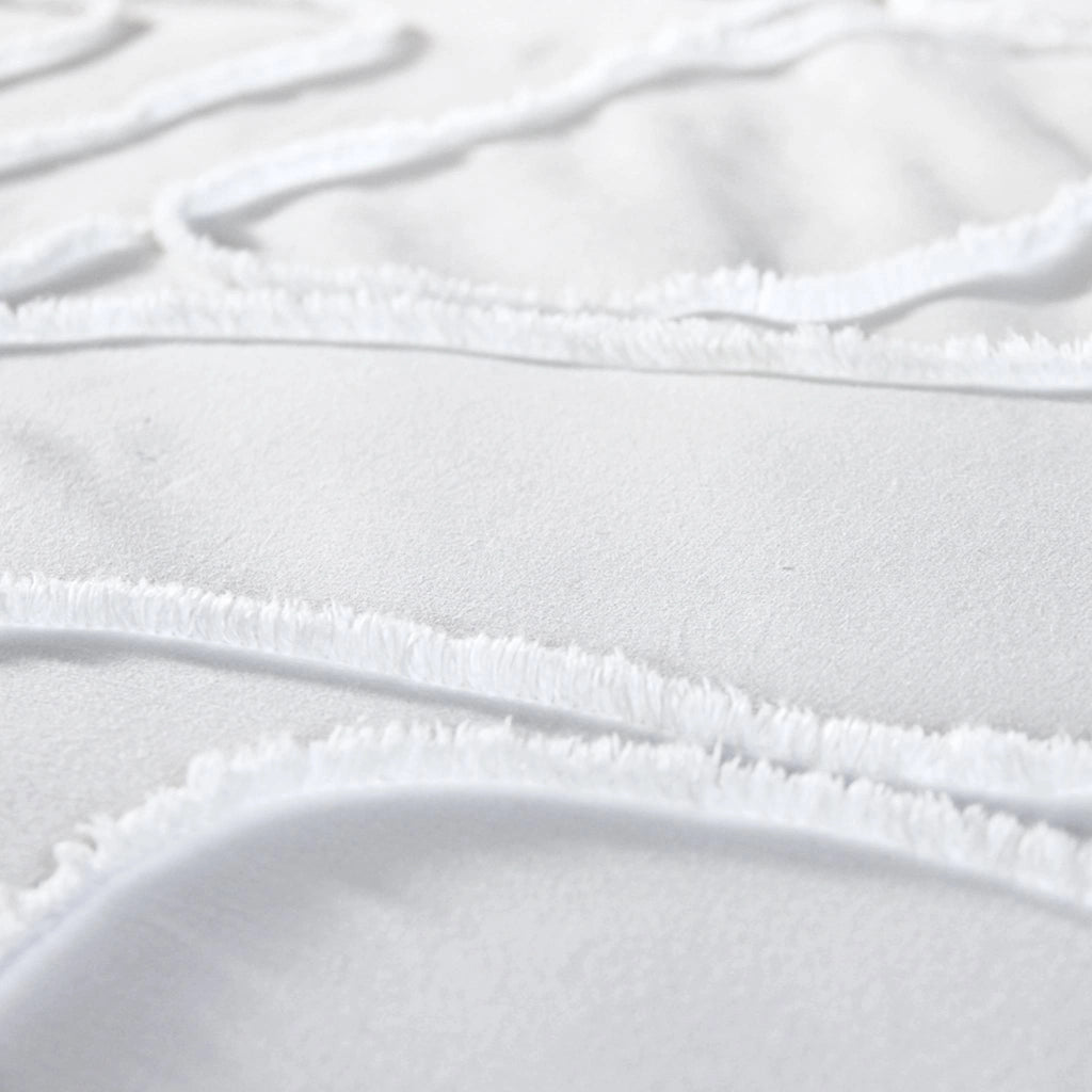 Set biancheria da letto di cotone bianco, 2 posti