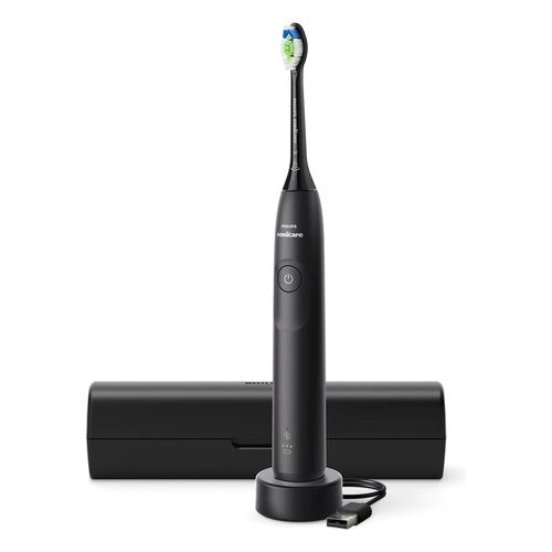 Philips sonicare serie 5300 sonicare spazzolino elettrico sonico con base di ricarica, 2 livelli intensità, sensore di pressione colore nero hx7101/02 - HX7101 02