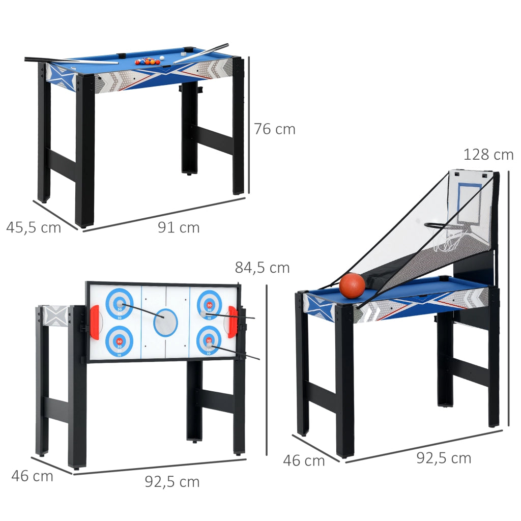 Tavolo da gioco 5 in 1 ¨C Minimal ¨C MDF, plastica, blu