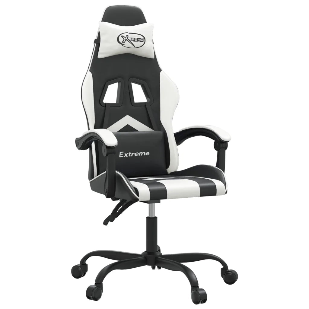 Sedia da Gaming Nero e Bianco in Similpelle 3143895