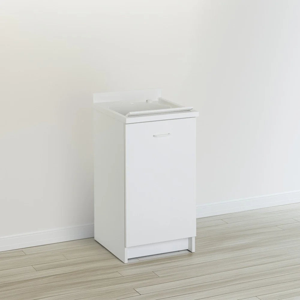 Mobile lavatoio 50x45 cm bianco con vasca in termoplastico e asse in termoplastico | Edilla