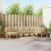 Set di divani da esterno 8 pz Bianco e Beige 3388067