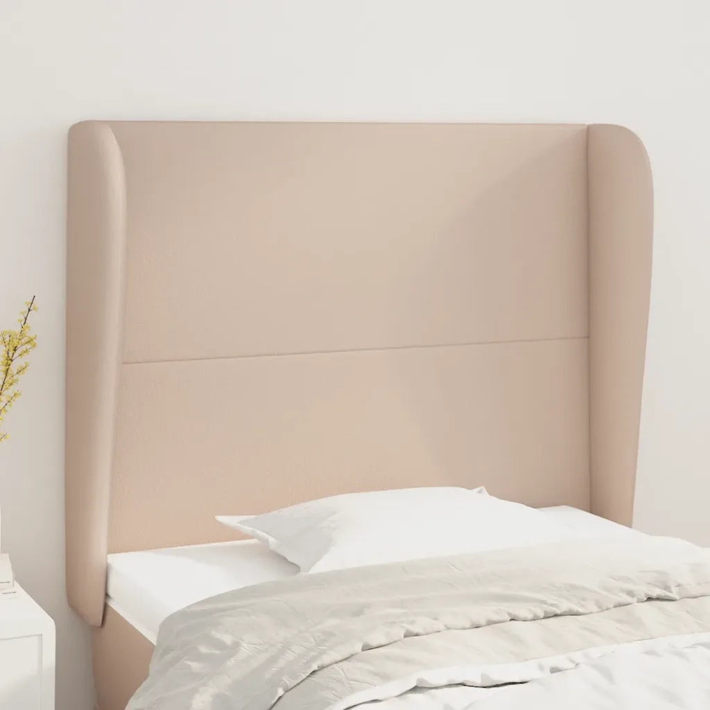 Testiera ad Orecchio-Testata con Orecchie Cappuccino 103x23x118/128 cm in Similpelle 453055