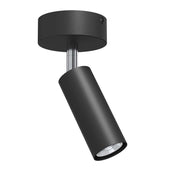 Faretto soffitto tondo nero orientabile GU10 4W POINT