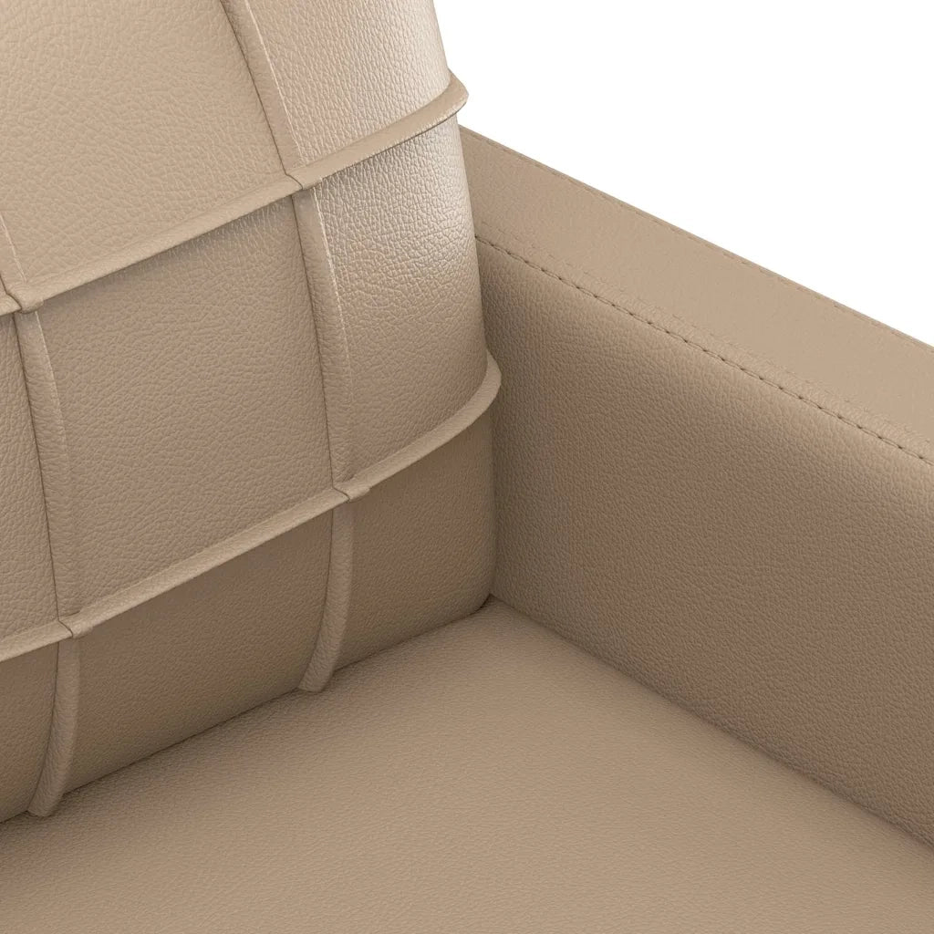 Divano a 3 Posti-Sofa 3 Posti Cappuccino 180 cm in Similpelle 703634
