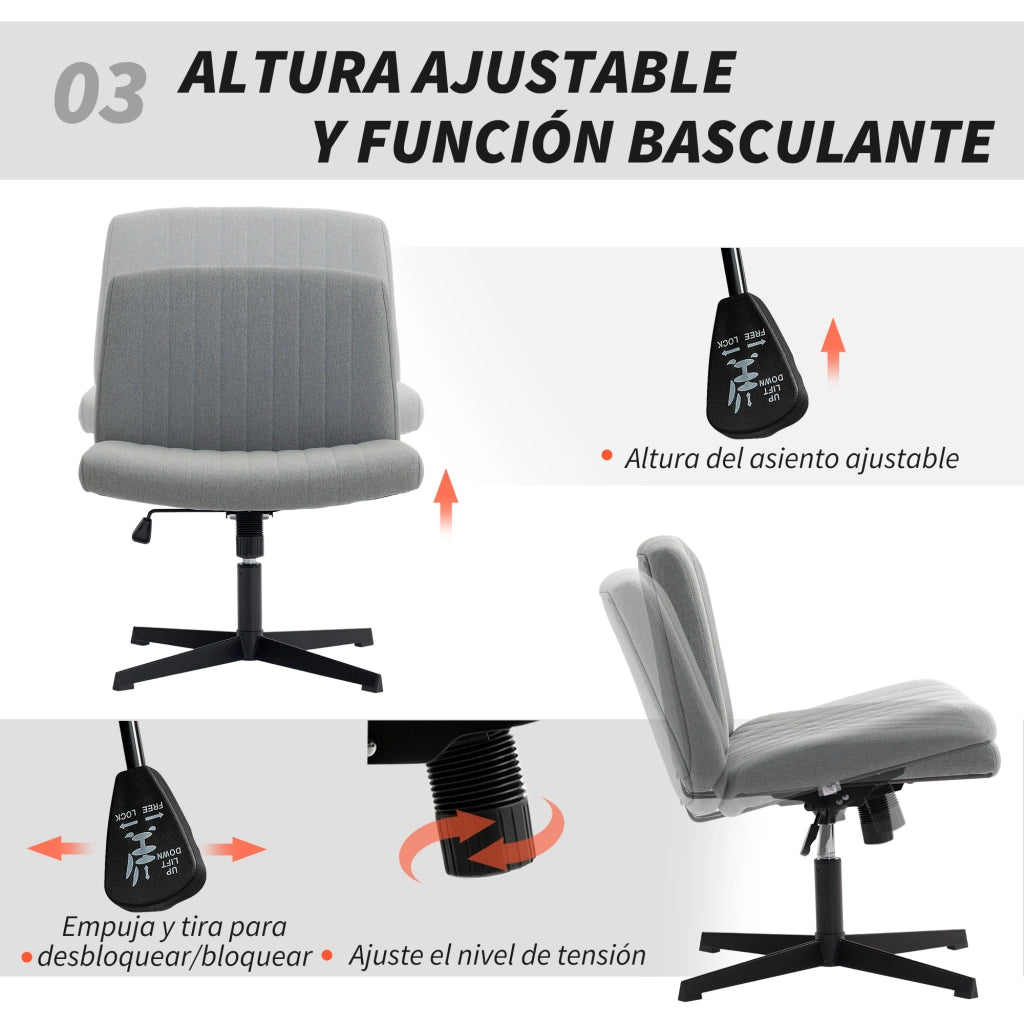 Sedia da ufficio basculante senza braccioli ¨C Minimal ¨C Grigio