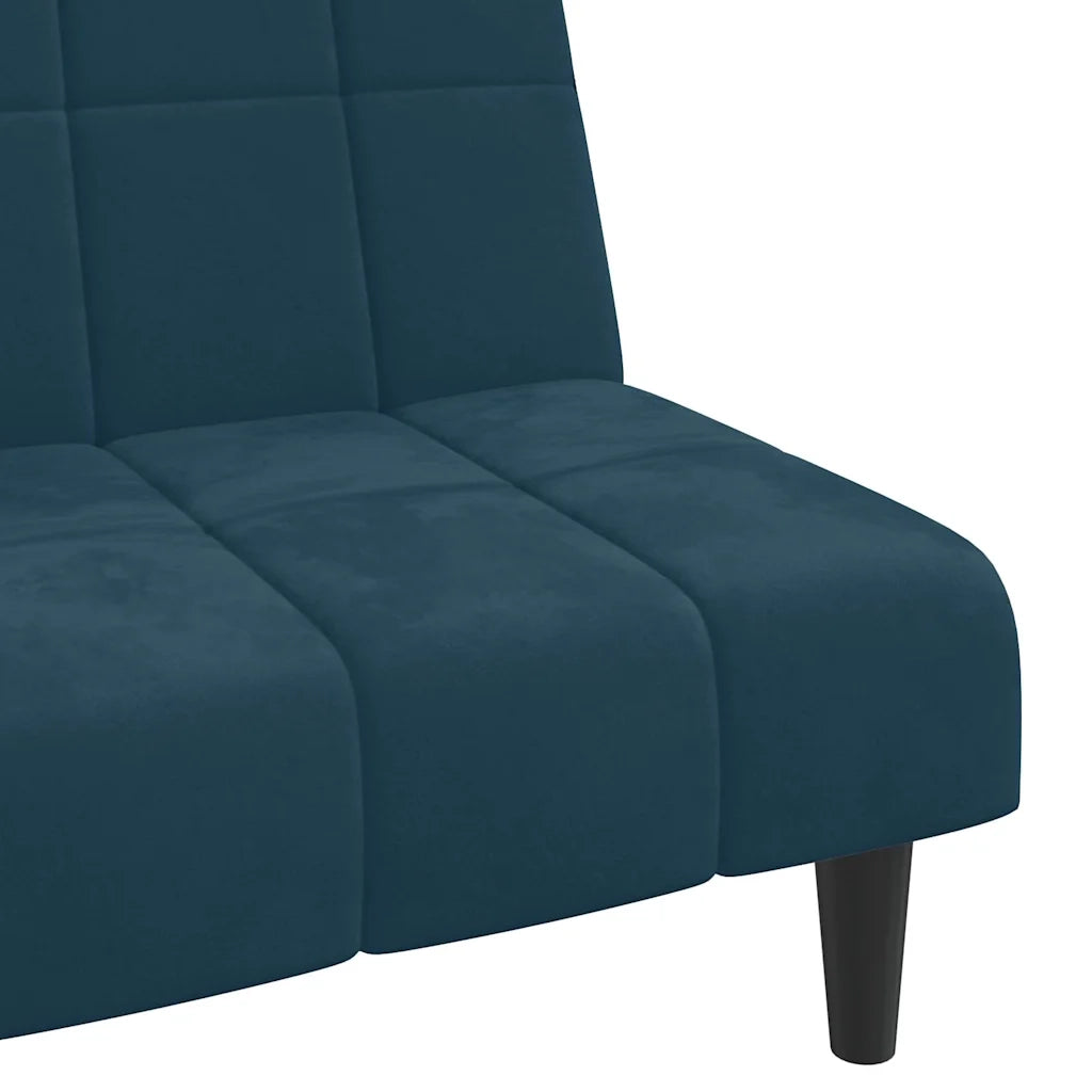Divano letto | Sof¨¤ letto | Letto singolo a 2 Posti Blu in Velluto