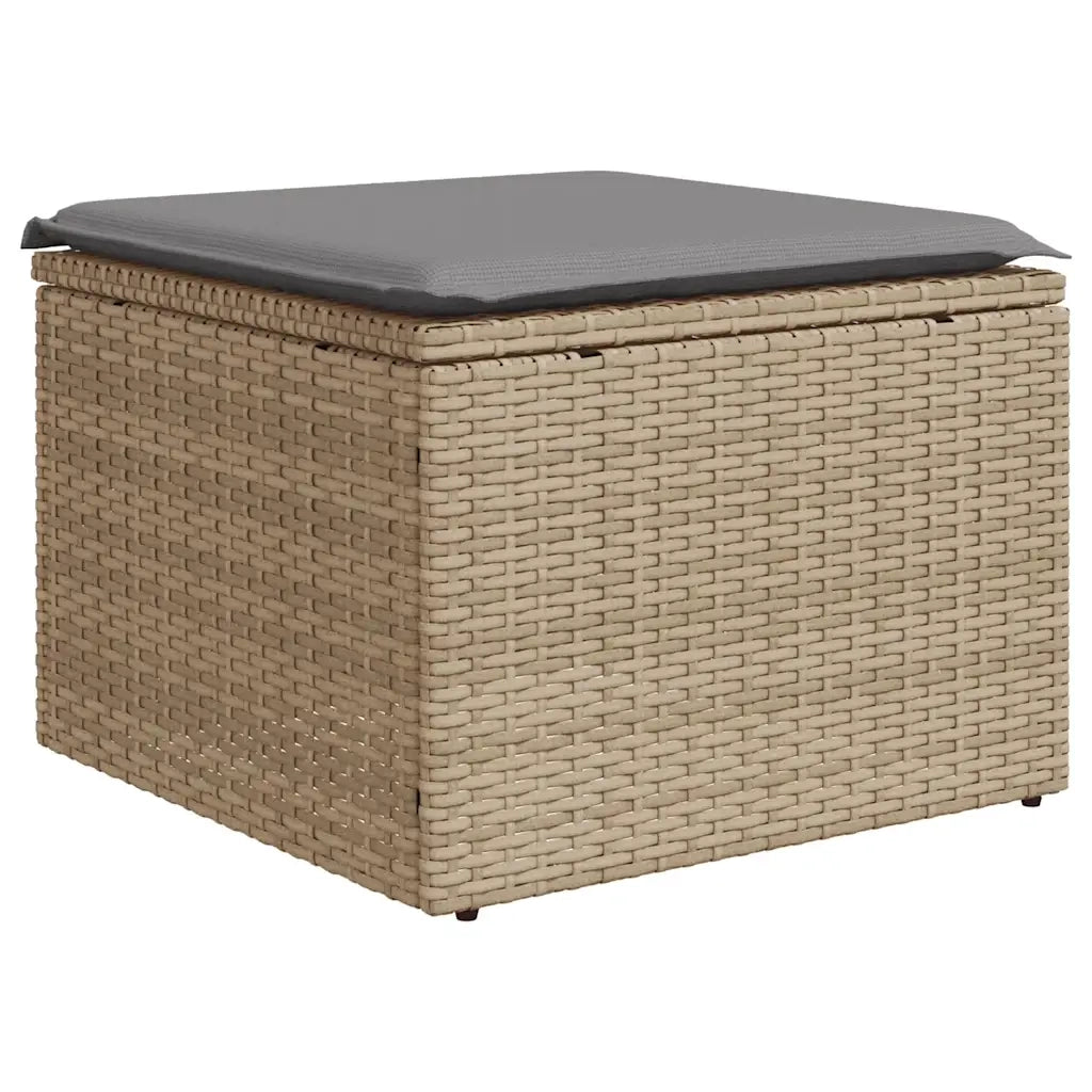 Set Divano da Giardino 2 pz con Cuscini Beige Polyrattan Acacia 3328662