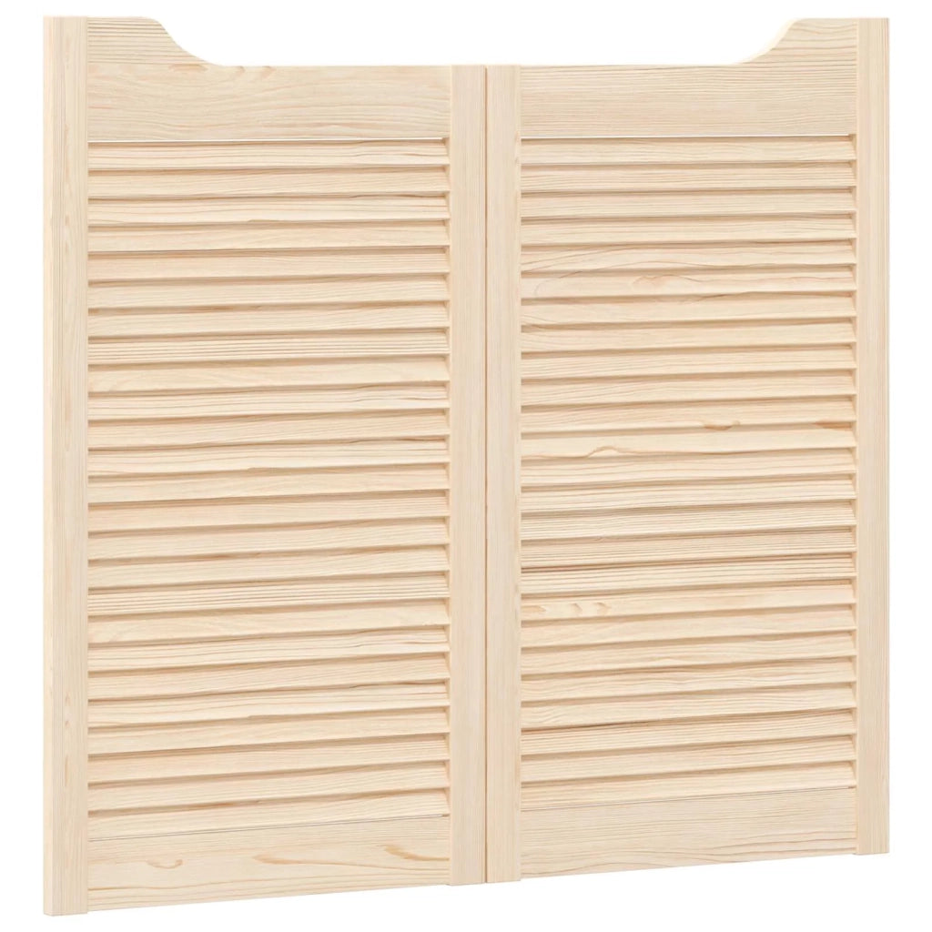 Porte Swing 2 pcs Naturale Legno Massello di Pino