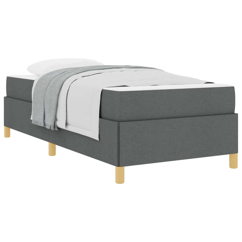 Struttura del letto Grigio scuro 90 x 190 cm Tessuto 3398900