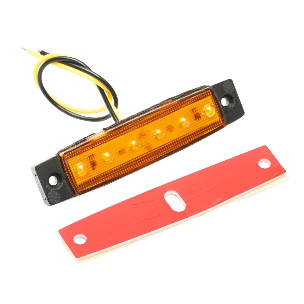 Lampada laterale gialla con LED, 12V/24V, Breckner Germany