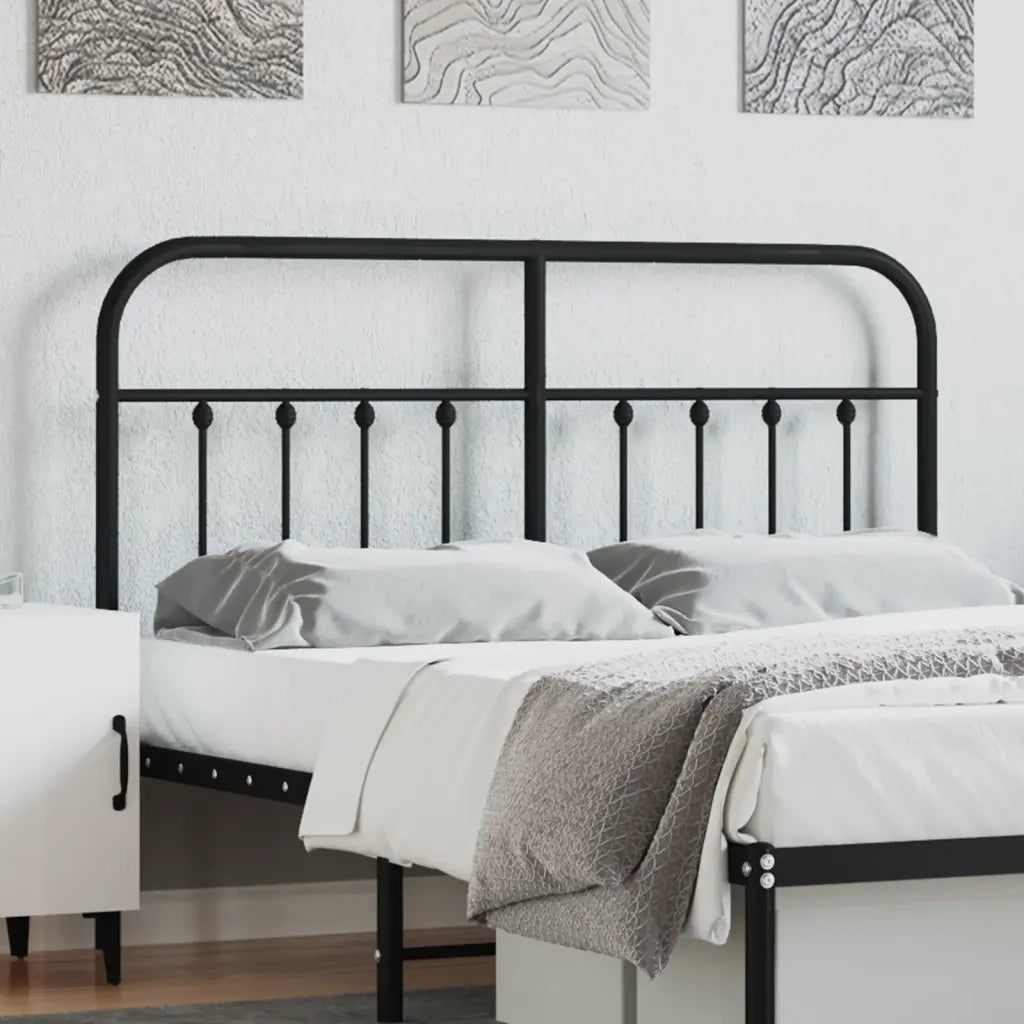 Testiera | Testata di Ricambio in Metallo Nero 140 cm