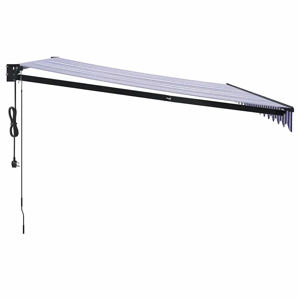 Tenda Sole Automatica Retrattile Blu e Bianca 4x3 m 3154498
