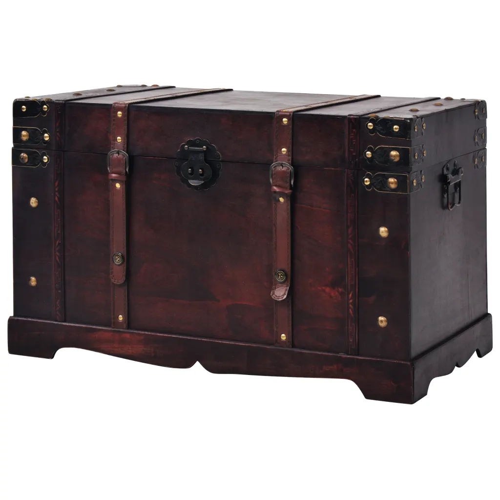 Baule del Tesoro Vintage in Legno 66x38x40 cm cod mxl 53799