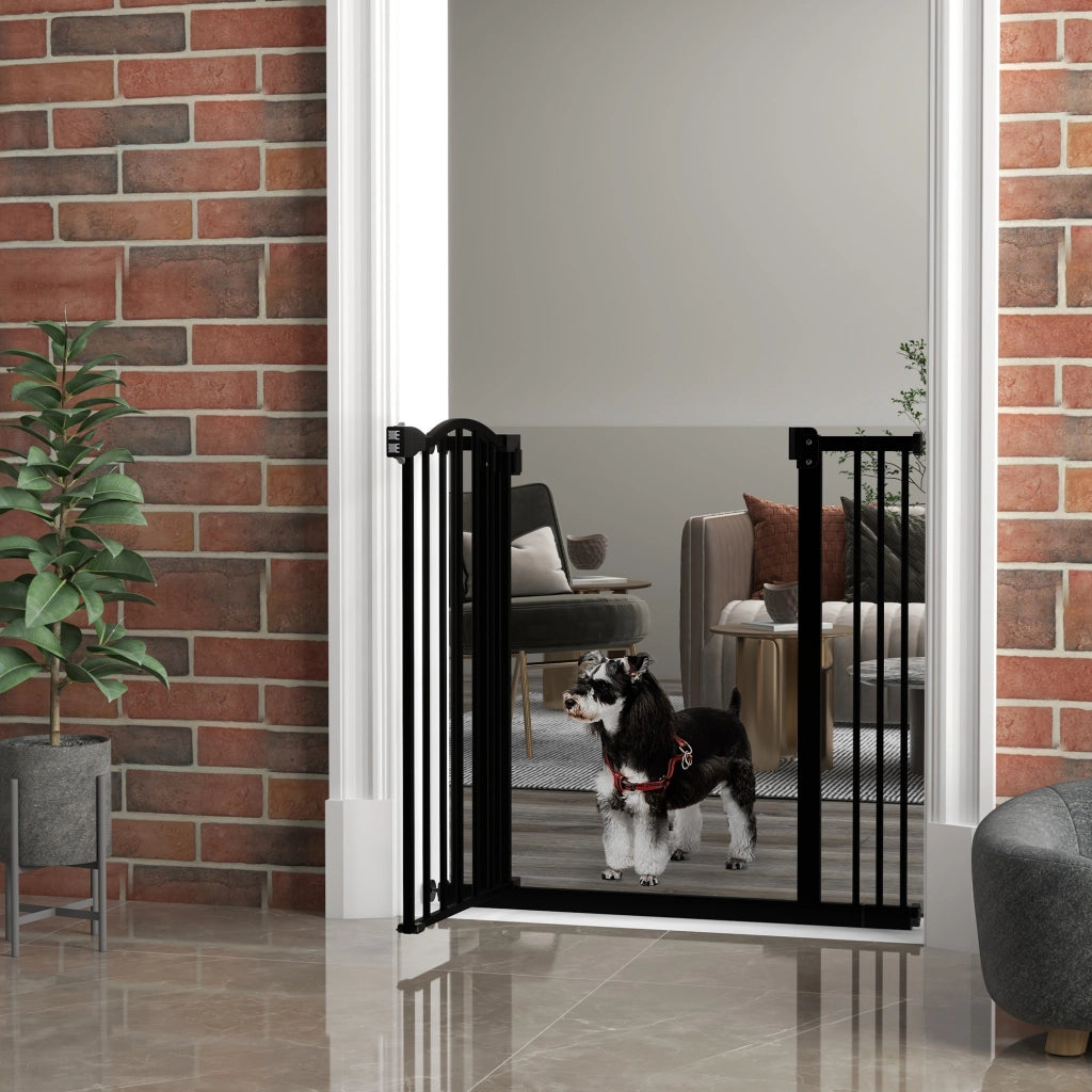 Barriera per Cani Regolabile 74-87 cm ¨C Minimal ¨C Nero
