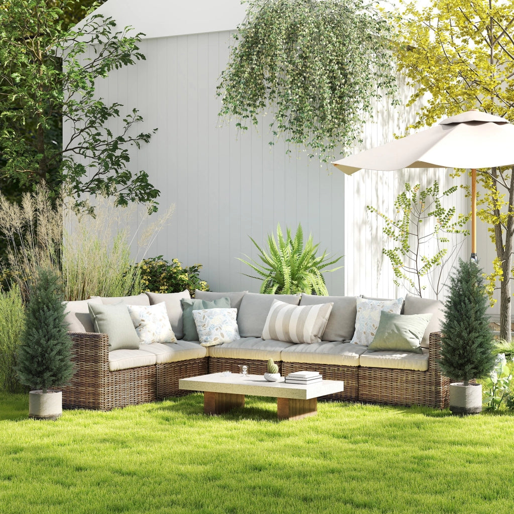 Piante Finte ¨C zephmum ¨C Verde, Set di 2 Cipressi Artificiali