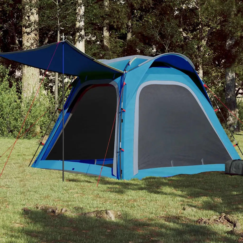 Tenda Campeggio 4 Persone-Tenda per Escursionismo Blu Rilascio Rapido Impermeabile