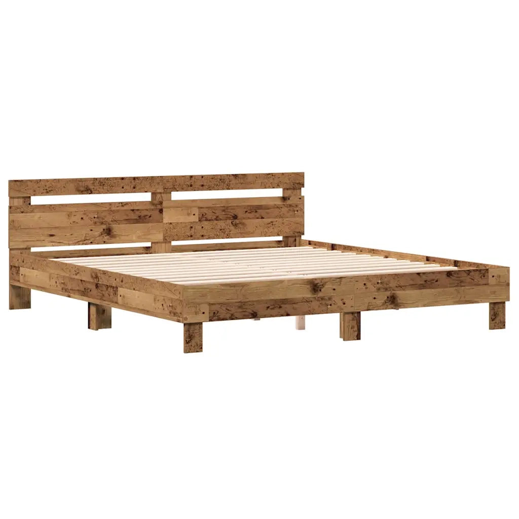 Struttura del letto-Giroletto Legno vecchio 203 x 185 x 70 cm