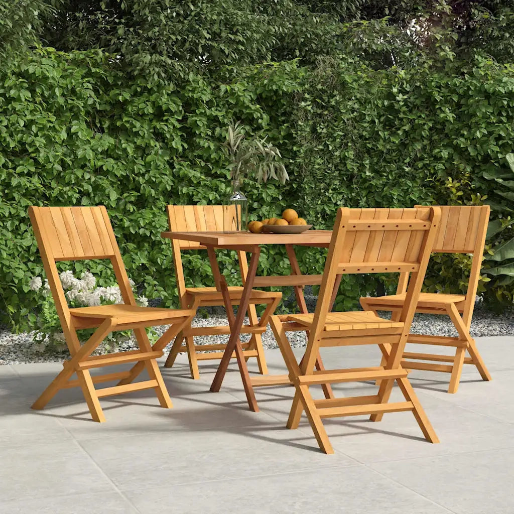 Sedie da Giardino Pieghevoli 4pz 47x61x90cm Legno Massello Teak 3155058