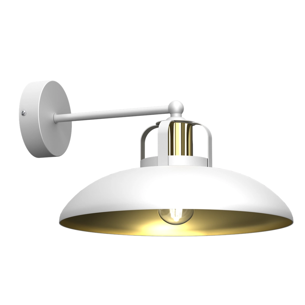 Applique da parete FELIX bianco-oro E27 60W Milagro MLP7702