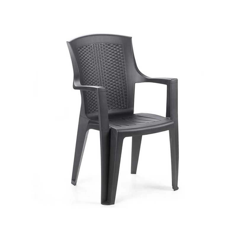 Poltrona Rattan Eden Alta Antracite Progarden