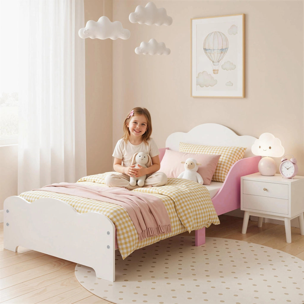 Letto a soppalco per bambini ¨C Xylo ¨C rosa 140x70 cm