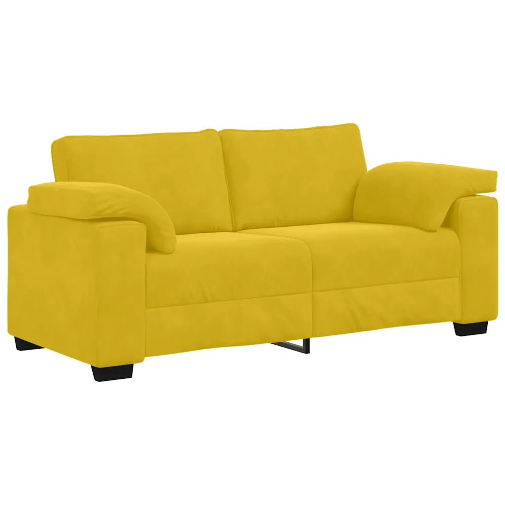 Divano Divanetto Giallo 180x77x82 cm in Velluto 4105273