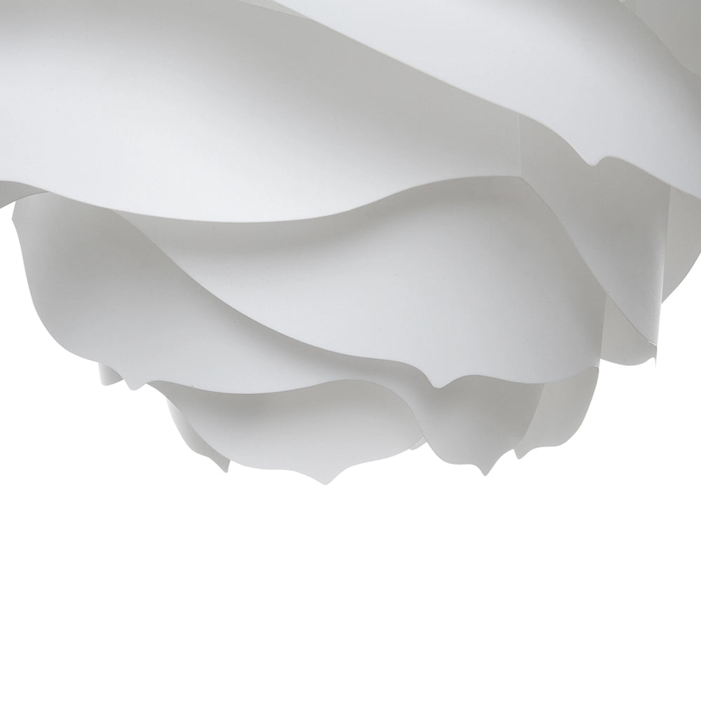 Soffitto a sospensione a 1 luce con paralume floreale bianco