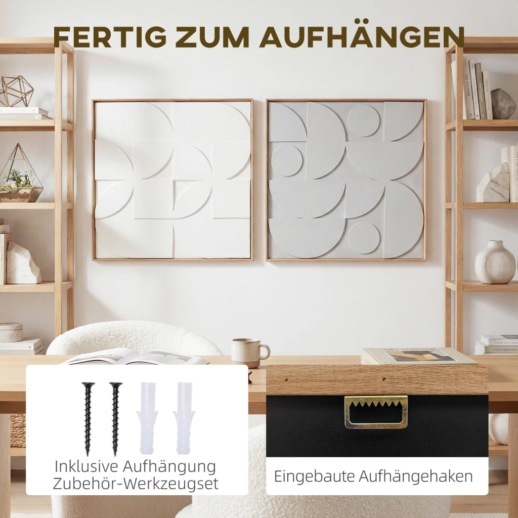 Decorazione Parete 3D Moderna ¨C Minimal ¨C Bianco 80x3.5x80 cm