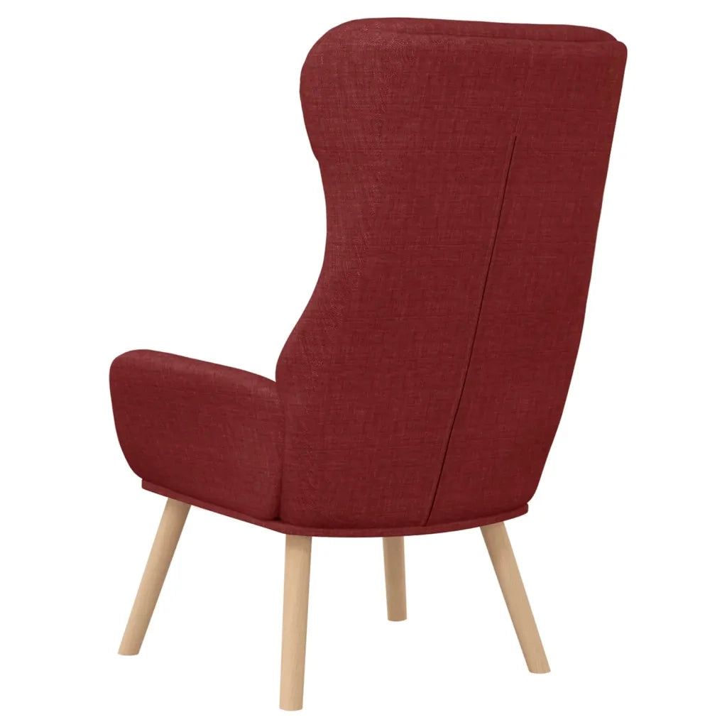 Poltrona Rilassante Rosso Vino in Tessuto 341298