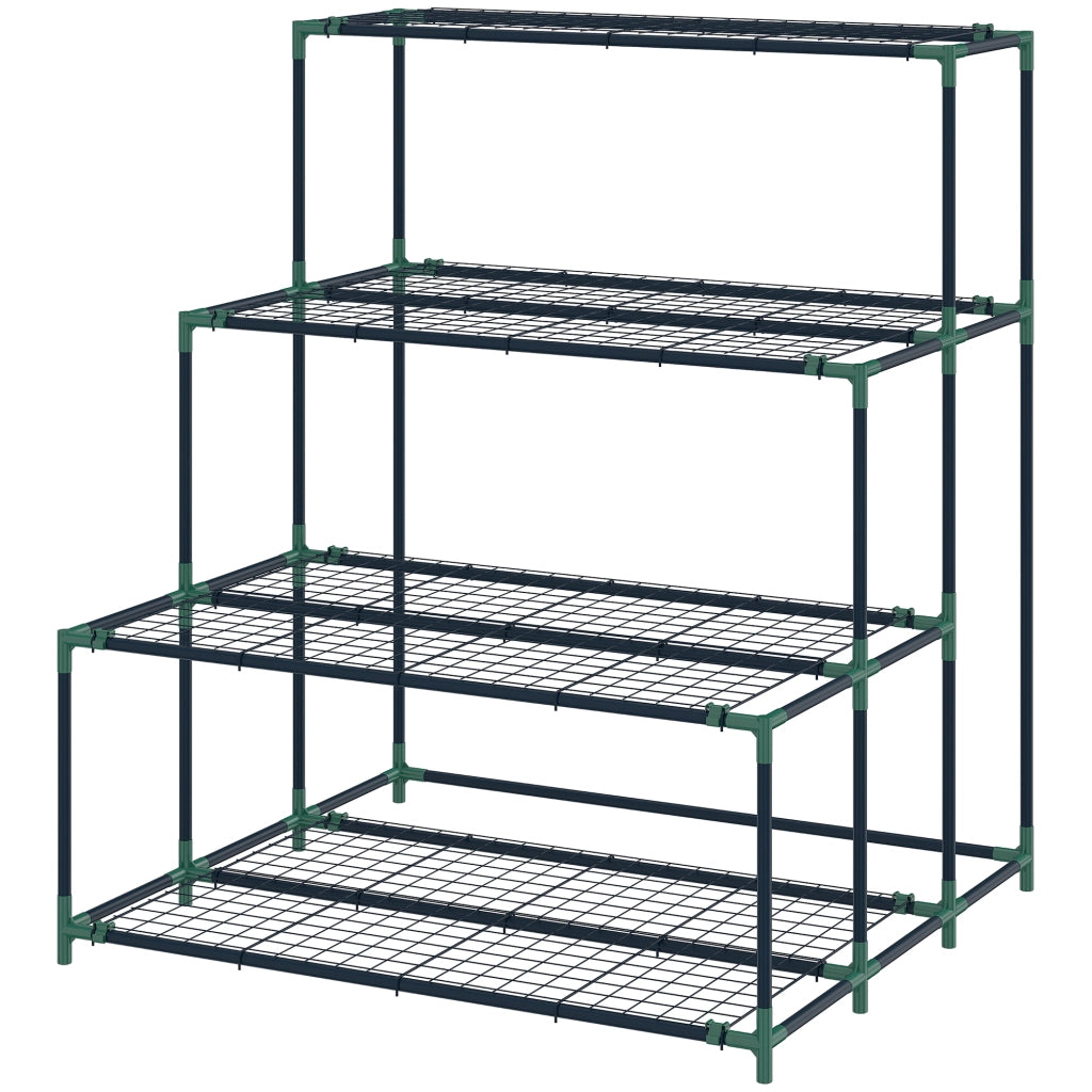 Supporto per Piante 4 Livelli ¨C Xylo ¨C Metallo Verde Esterno Giardino