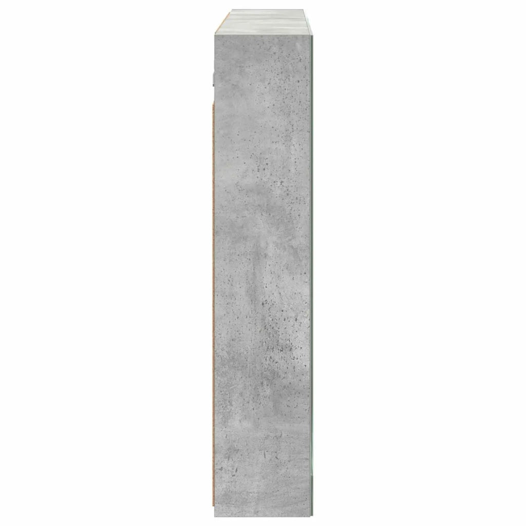 Mobiletto per specchio da Bagno | Armadio da bagno con lo scaffale Grigio cemento