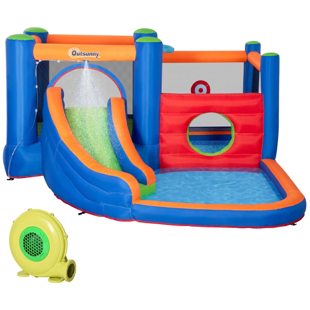 Casetta Gonfiabile per Bambini con Scivolo e Piscina ¨C Minimal ¨C 380x340x170cm
