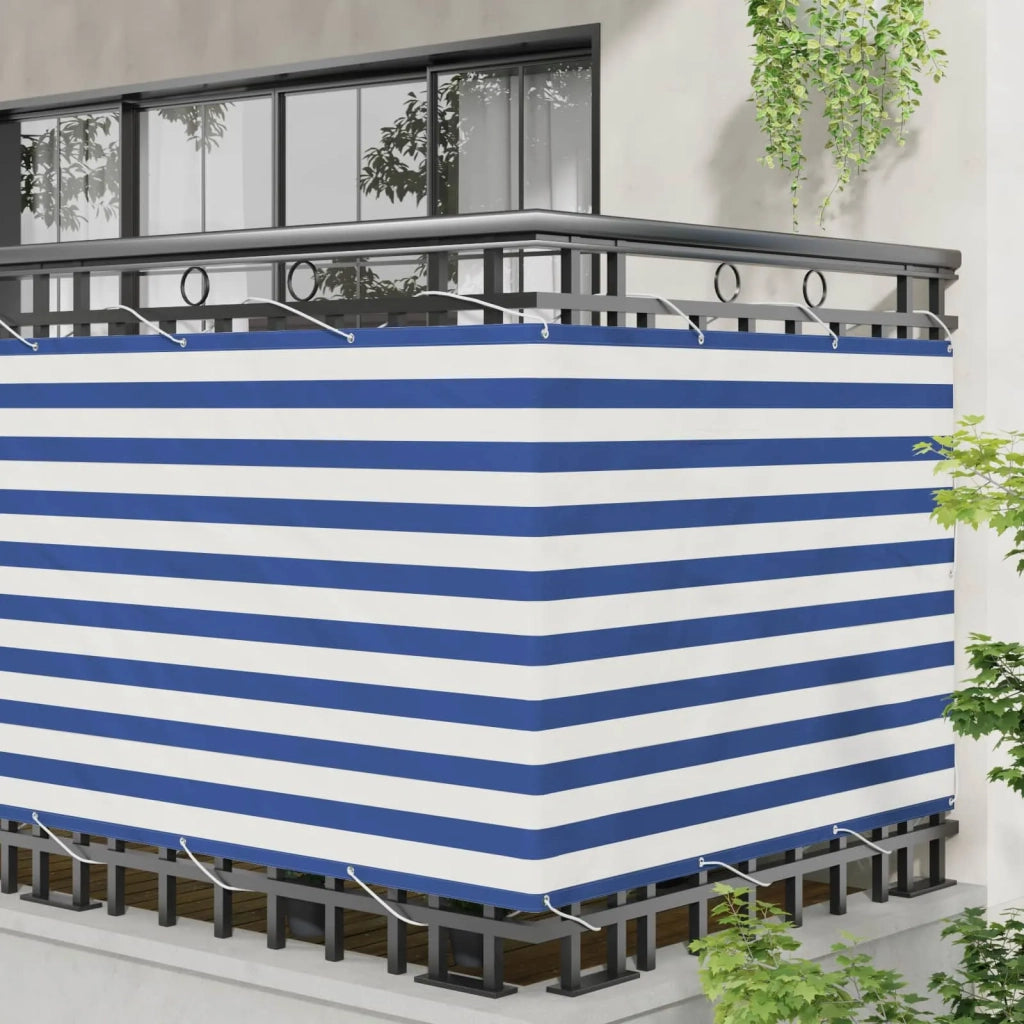 Schermo da balcone Blu e Bianco 120 x 200 cm 42030655