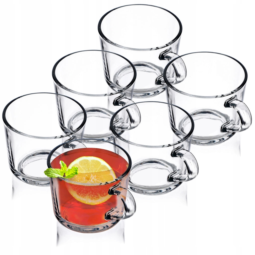 Set di 6 tazze da caffè/tè KADAX con manico, 270 ml, per bevande.
