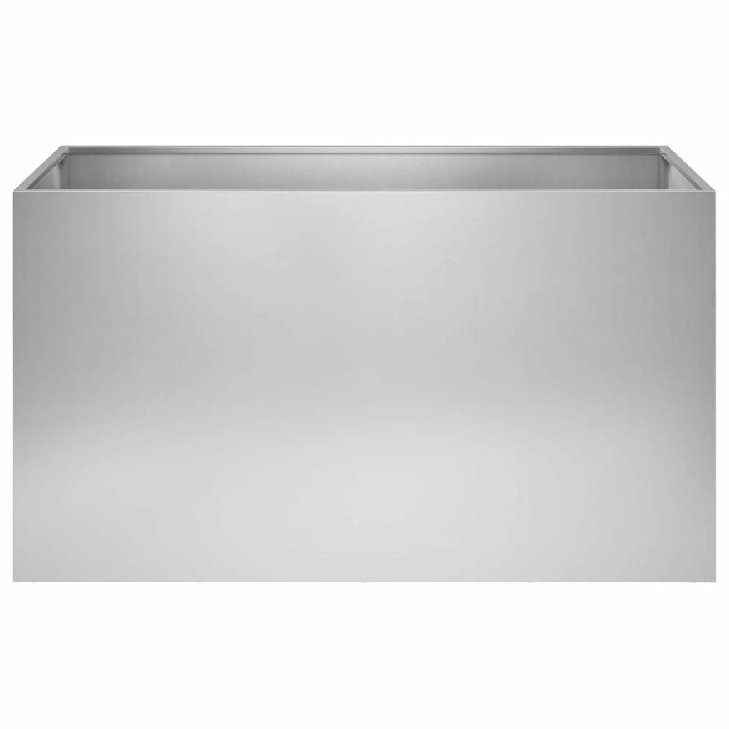 Vaso da giardino 2 pz Argento 100 x 50 x 50 cm Acciaio zincato 8005285