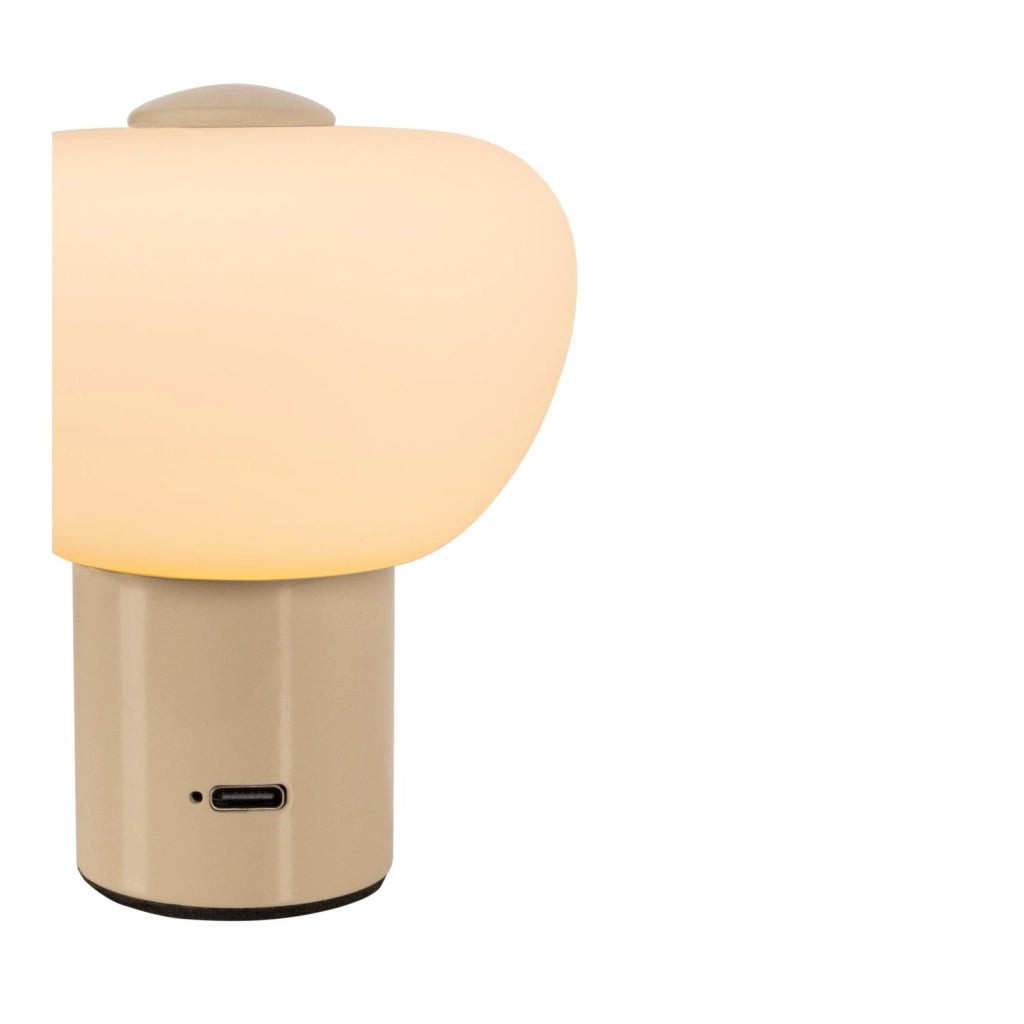 Lampada da tavolo LED GUSTAV crema vetro Lucide