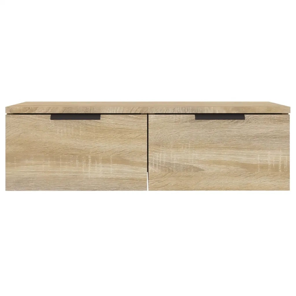 Set di 2 pensili classici da parete 68 x 30 x 20 cm con cassetti e vani portaoggetti interni in legno composito rovere Sonoma 02_0055224