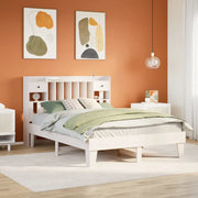 Letto senza Materasso-Struttura Letto Bianco 150x200 cm Legno Massello di Pino 907982